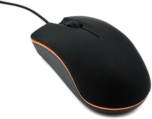 Ergonomic Wired Mouse - USB Computer Mouse for Right or Left Hand, Durable Clicks for PC, Laptop, Desktop, Chromebook, Notebook, Mac (Black)