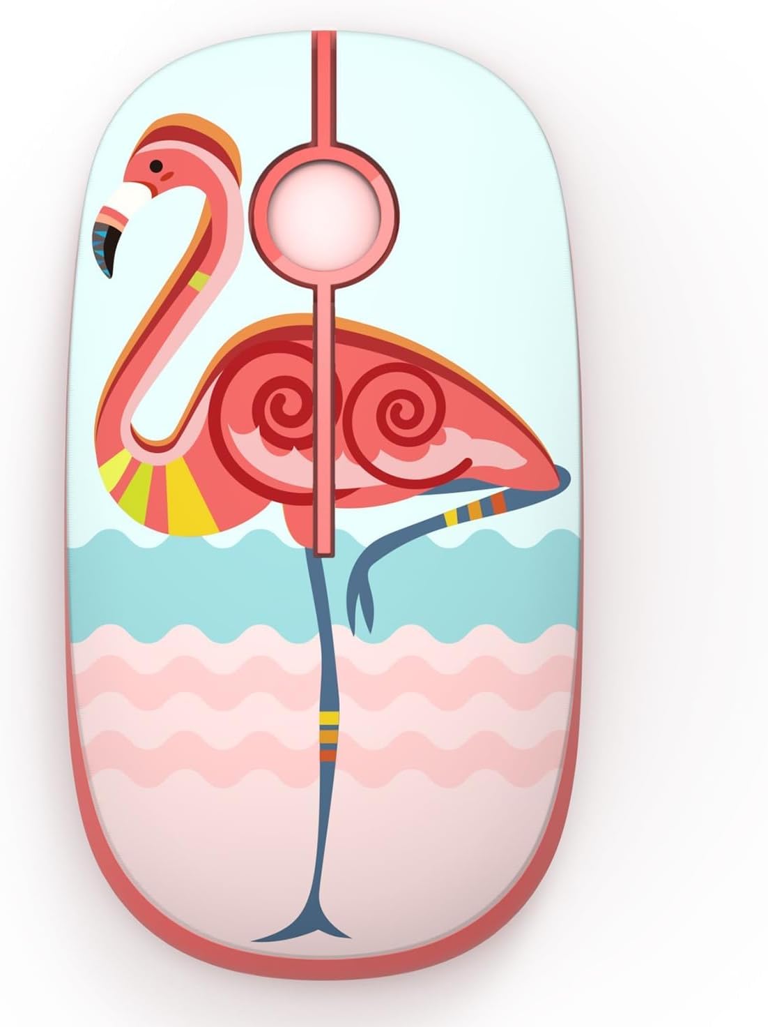 Wireless Mouse - 2.4G Slim Portable Computer Mouse with Nano Receiver, Less Noise Mobile Optical Mice for Notebook, PC, Laptop, Desktop (Flamingo Pink)