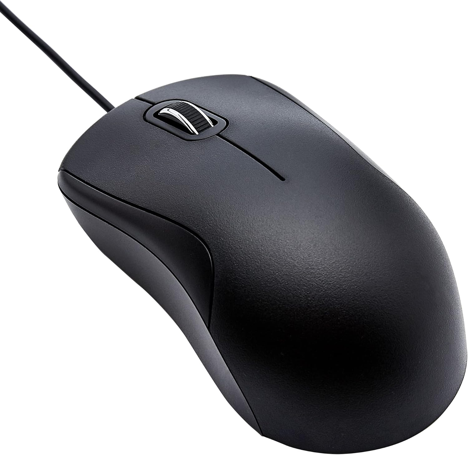 3-Button USB Wired Mouse with Precision Scroll Wheel, Standard, Black