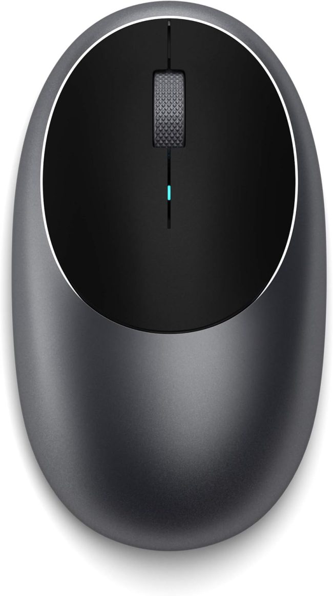 M1 Wireless Bluetooth Mouse, USB-C Rechargeable, Compact & Portable, for Mac/Windows, Compatible with M4/M3/M2 MacBook, Pro, Air/iMac/iPad Pro, iPhone 16/15/14 & More - Space Gray