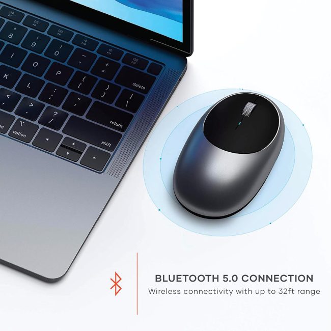 M1 Wireless Bluetooth Mouse, USB-C Rechargeable, Compact & Portable, for Mac/Windows, Compatible with M4/M3/M2 MacBook, Pro, Air/iMac/iPad Pro, iPhone 16/15/14 & More - Space Gray - Image 2